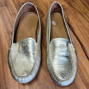 Coach women’s gold loafer Size 7 1/2